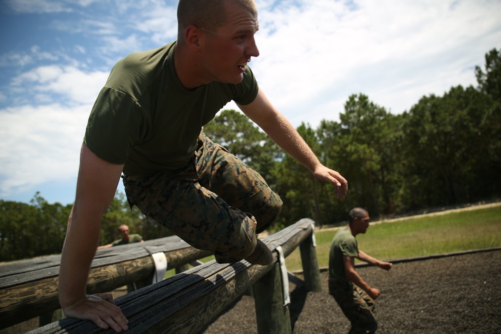 Photo Gallery: Marine recruits make another attempt at obstacle course on Parris Island