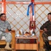 Maj. Gen. Hara meets with Maj Gen. B Bayarmagnai during Khaan Quest 2014
