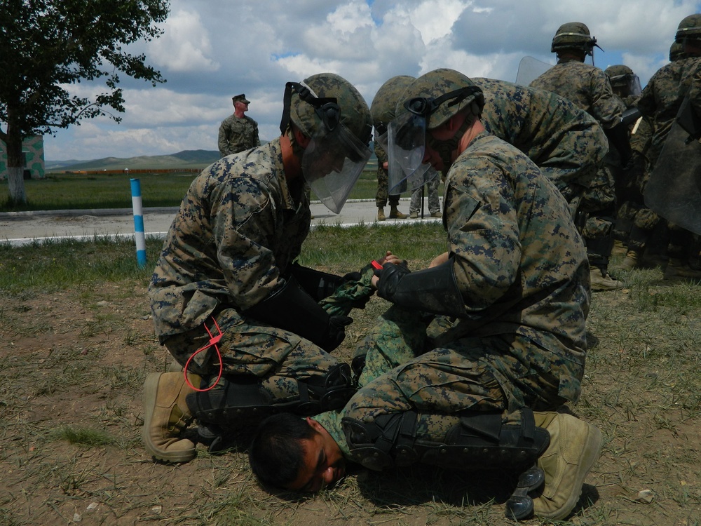 What a riot! Marines practice controlling crowds
