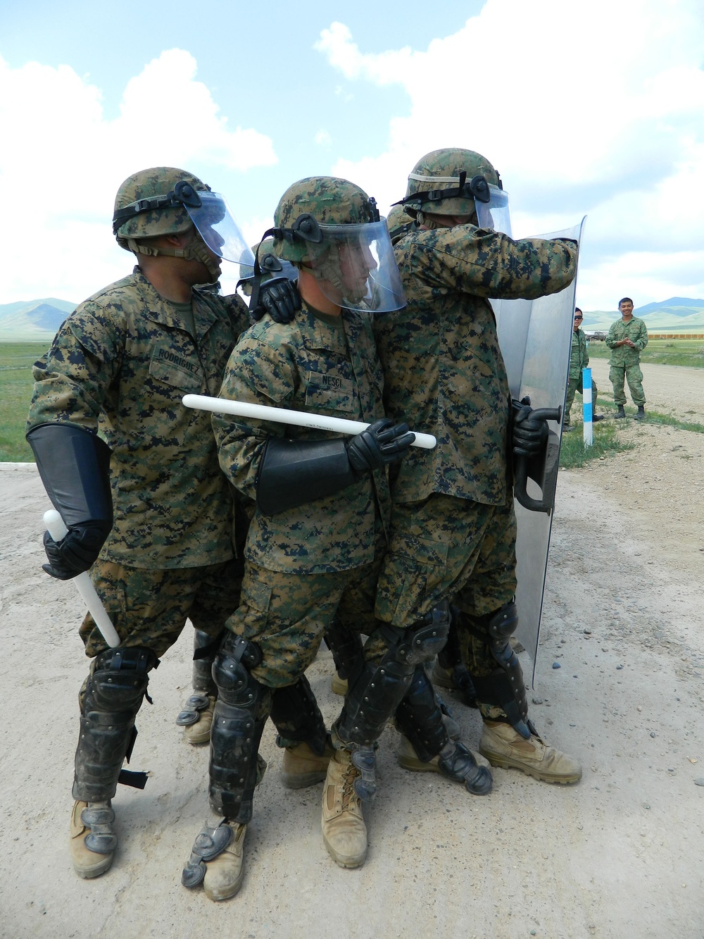 What a riot! Marines practice controlling crowds