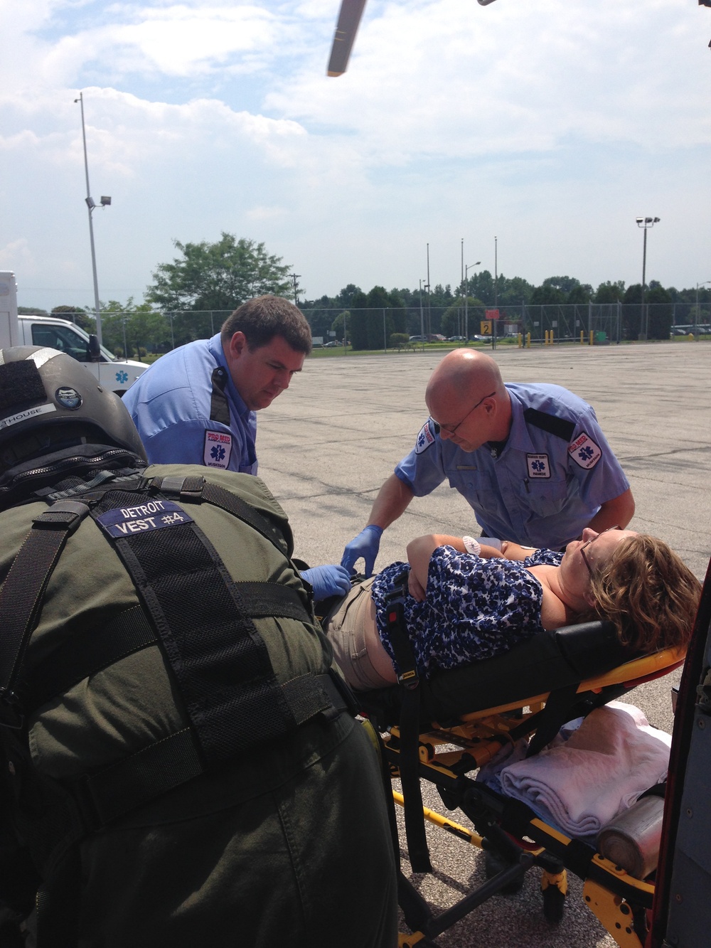 Coast Guard transfers patient to EMS