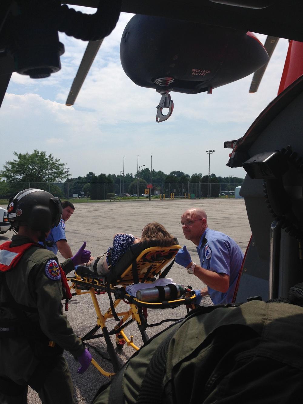 Coast Guard transfers patient to EMS