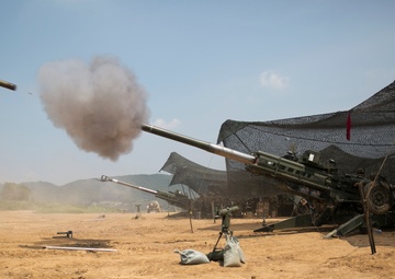 ROK, US Marines sync artillery techniques during KMEP 14-7