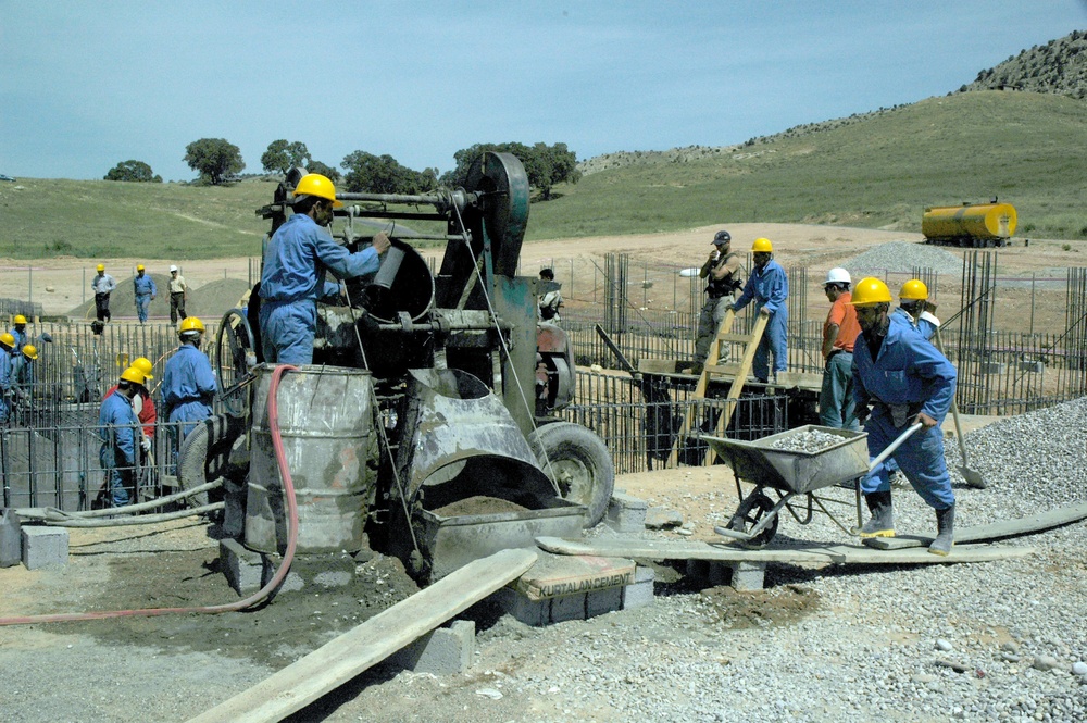 Electrical substation under construction