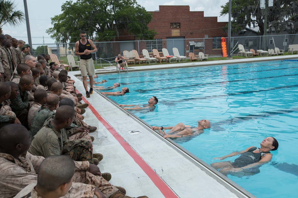 Marine recruits swim their way to next phase of training on Parris Island