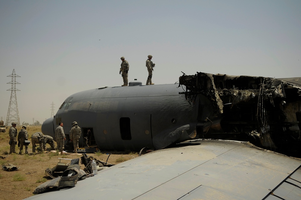 C-130 Hercules aircraft inspection