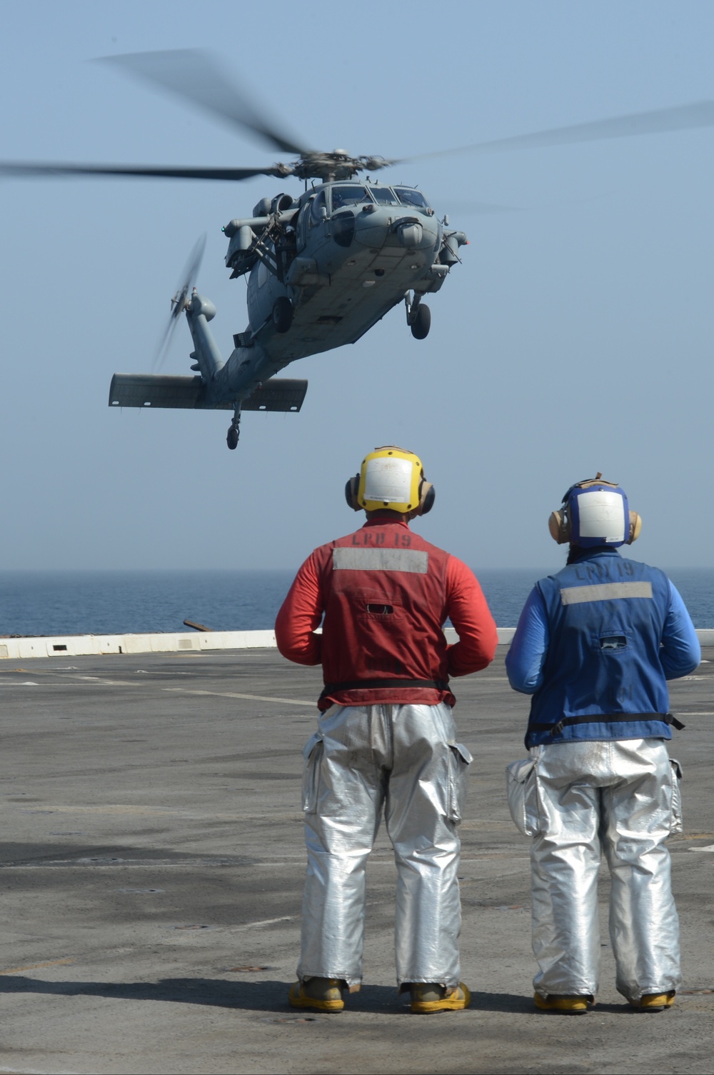 USS George H.W. Bush flight deck activity