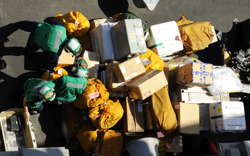 USS George H.W. Bush mail distribution