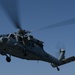 MH-60S Seahawk takes off from the amphibious transport dock ship USS Mesa Verde
