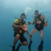 US Navy divers and Belizean Coast Guard divers work together during Southern Partnership Station '14