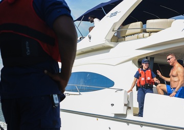 US Coast Guard performs routine safety boarding‚Äôs during interagency Operation.