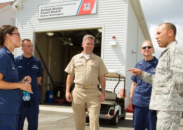 Joint Base commanders get firsthand look at Coast Guard July Fourth preparation efforts