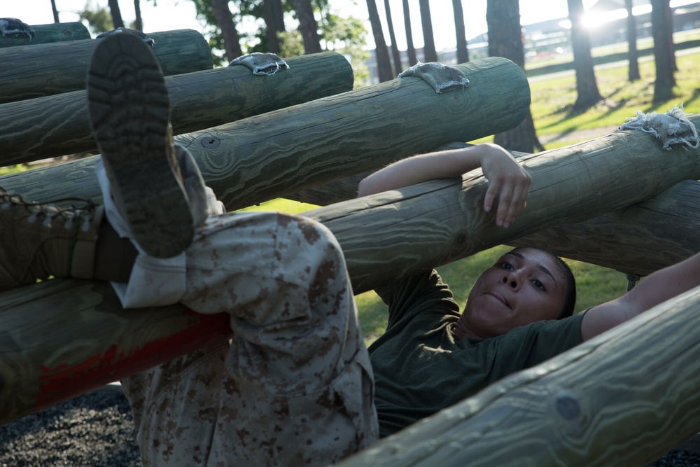 Marine recruits face Confidence Course challenges on Parris Island