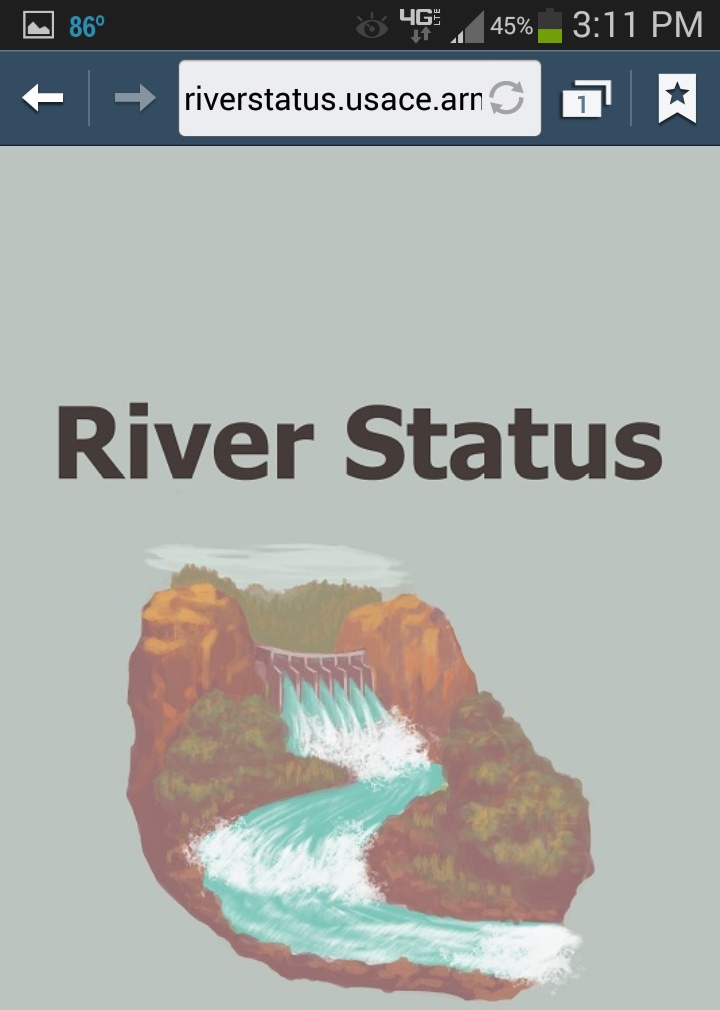 Corps unveils mobile website to view ‘River Status’ in Cumberland River basin