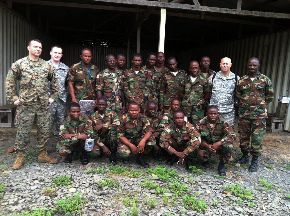 Michigan National Guard Soldiers familiarize Armed Forces of Liberia soldiers on CI measures