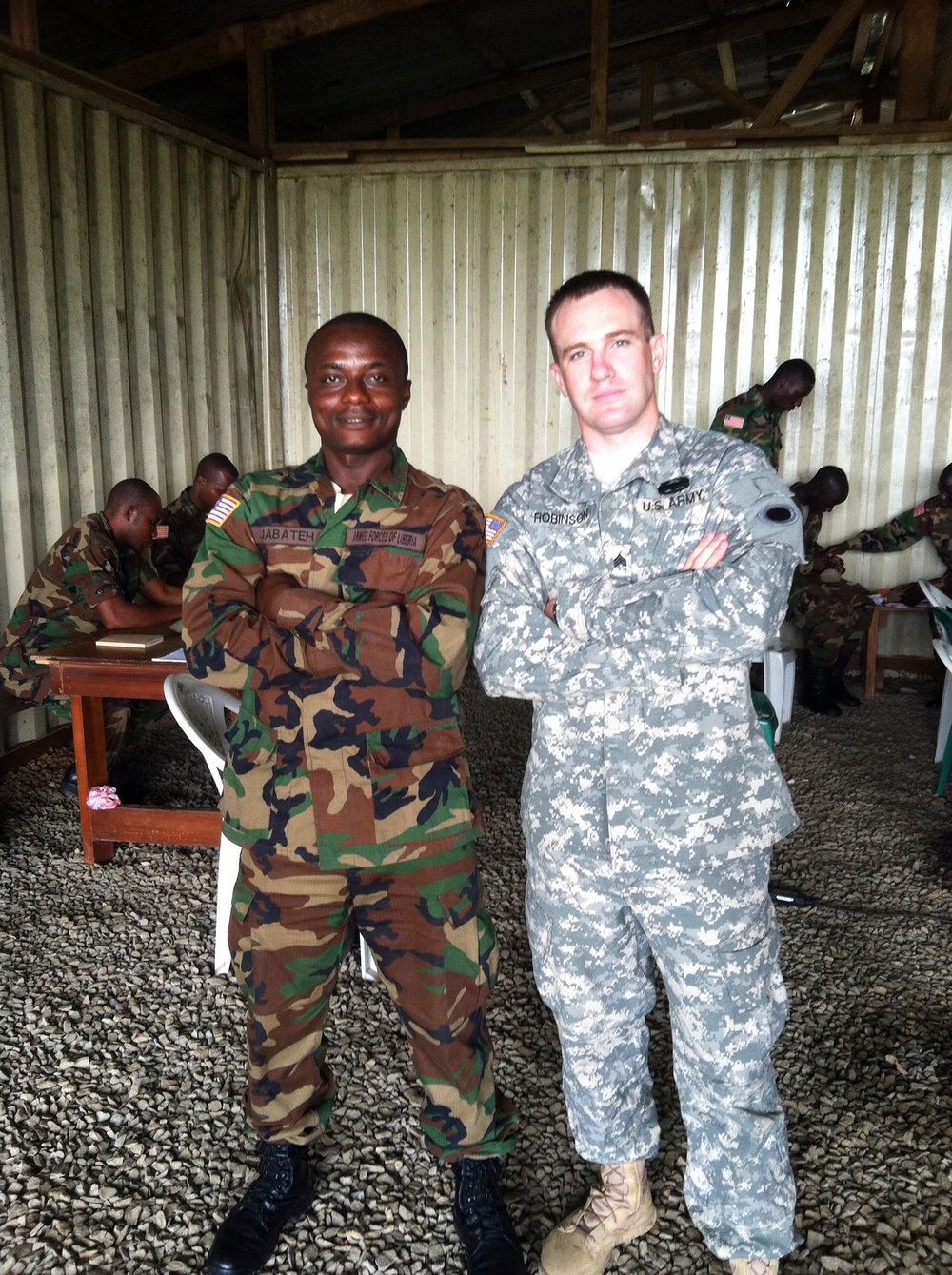 Michigan National Guard Soldiers familiarize Armed Forces of Liberia soldiers on CI measures