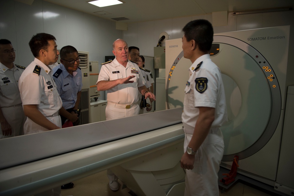Navy Surgeon General Visits the Peace Ark