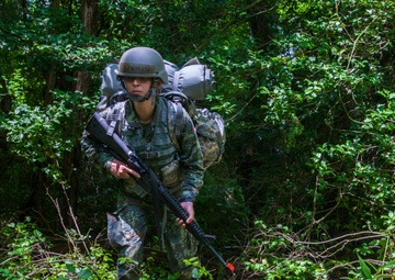 Field leadership exercise tests Albanian OCS candidates