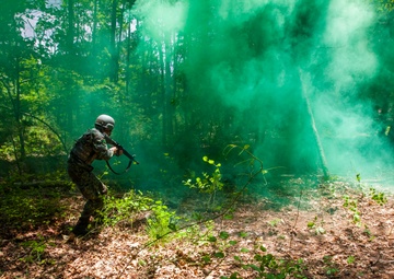 Field leadership exercise tests Albanian OCS candidates