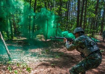 Field leadership exercise tests Albanian OCS candidates