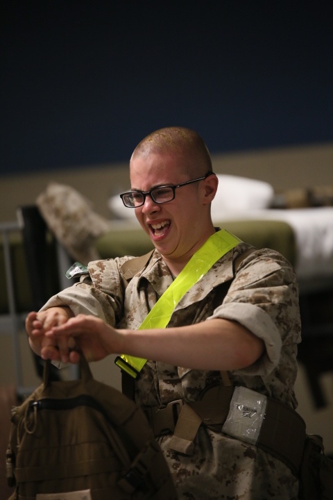 Photo Gallery: Marine recruits begin training before the sun rises on Parris Island