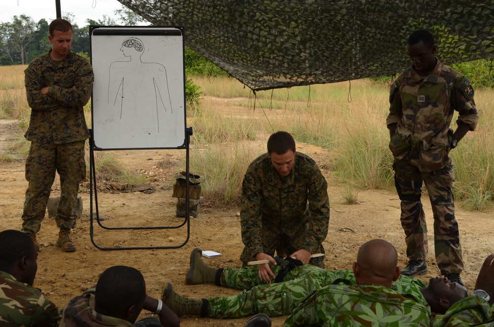 Marines, sailors partner with task force in Gabon