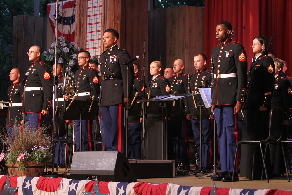 3rd MAW Band performs at Disneyland for Independence Day