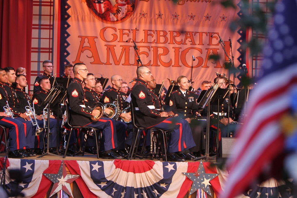 3rd MAW Band performs at Disneyland for Independence Day