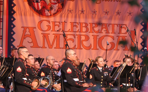 3rd MAW Band performs at Disneyland for Independence Day