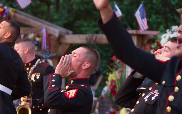 3rd MAW Band performs at Disneyland for Independence Day