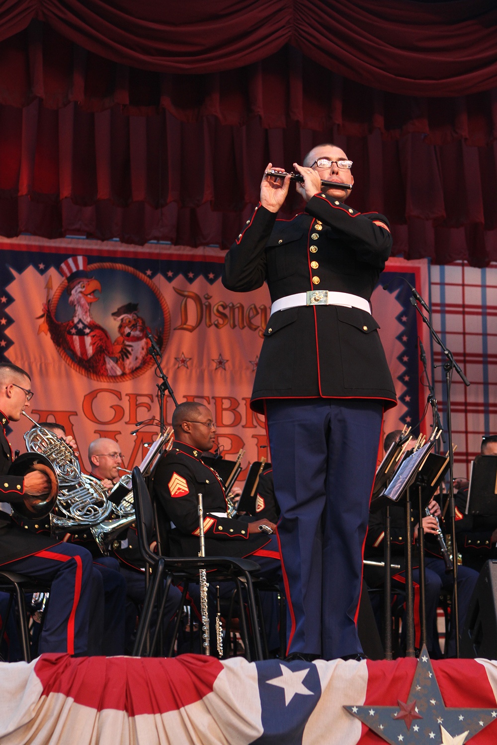 3rd MAW Band performs at Disneyland for Independence Day