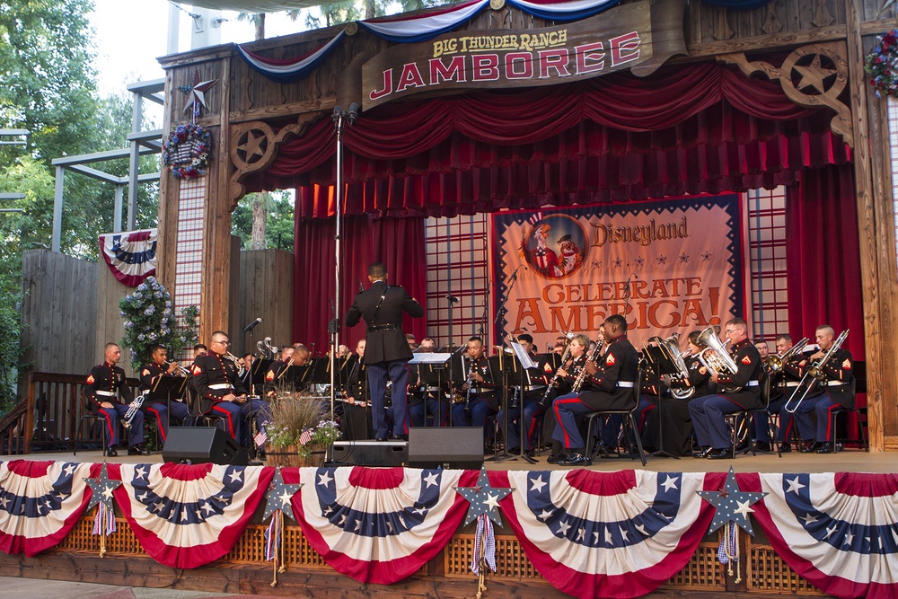 3rd MAW Band performs at Disneyland for Independence Day