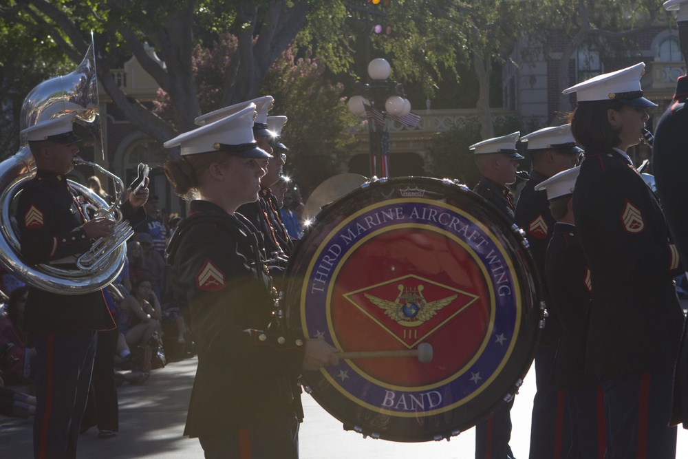 3rd MAW Band performs at Disneyland for Independence Day