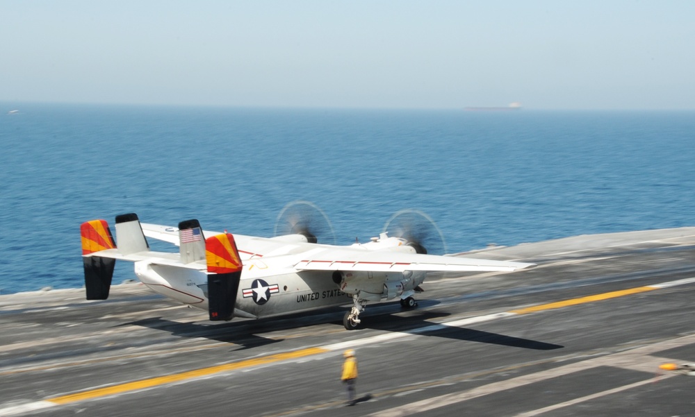 USS George H.W. Bush flight deck operations