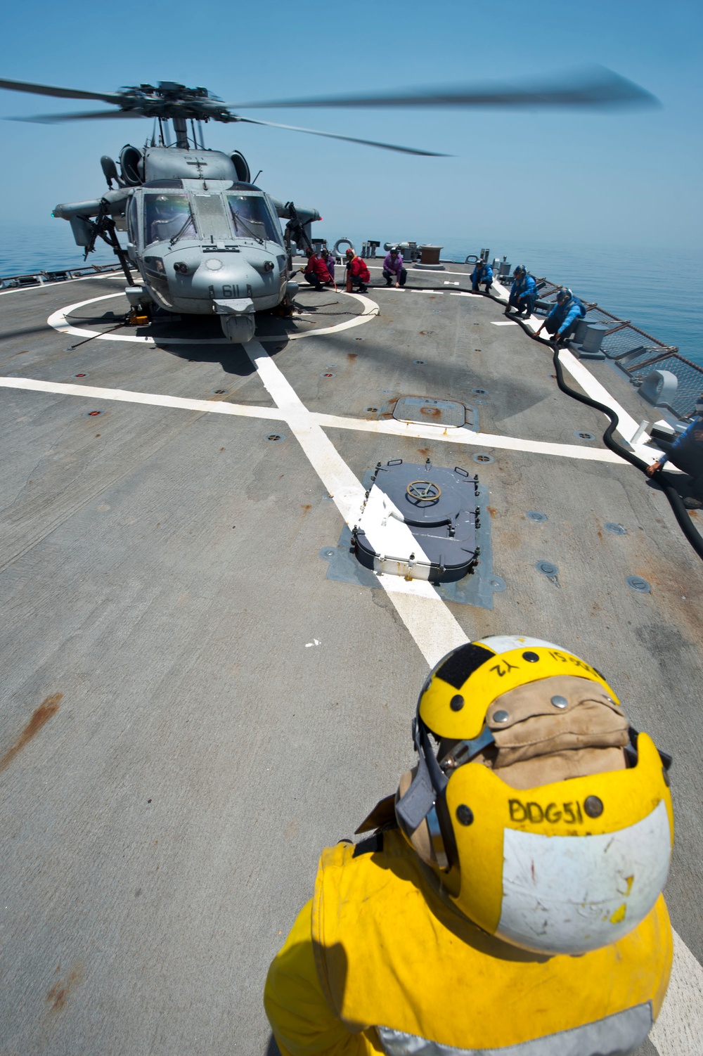 USS Arleigh Burke flightdeck operations