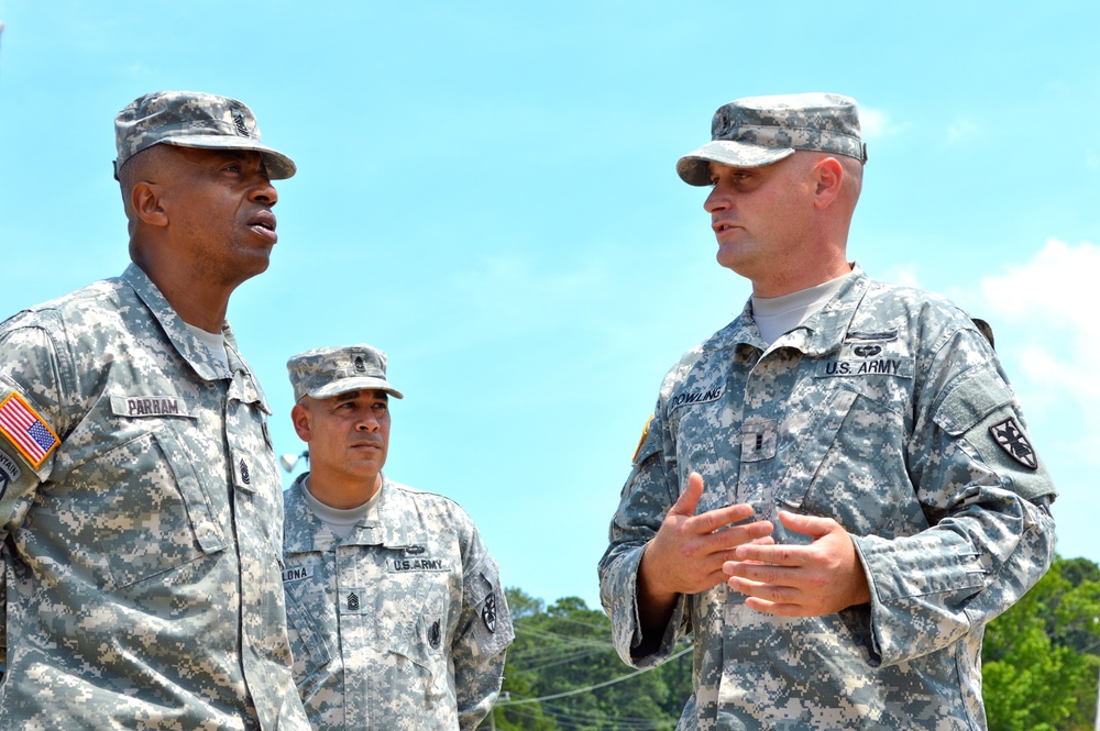 CASCOM CSM visits 7th Transportation Brigade (Expeditionary)