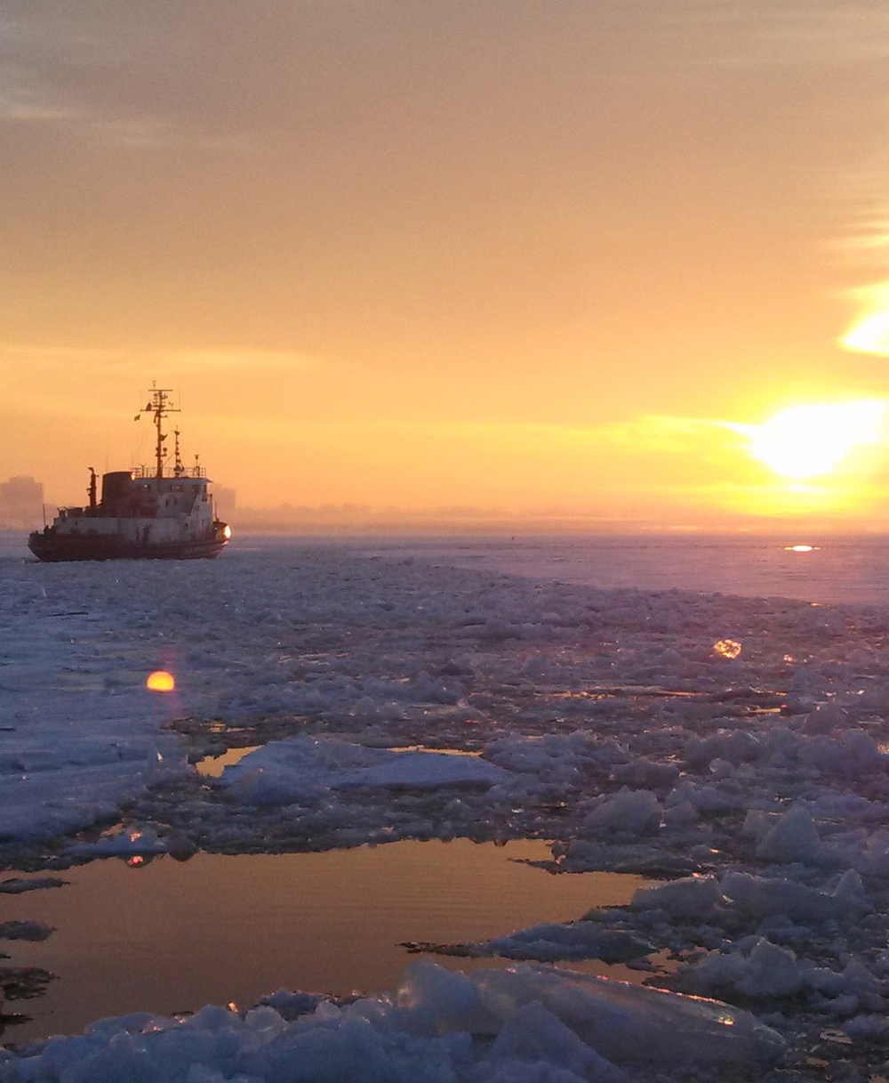 Katmai Bay breaking ice in St. Marys River