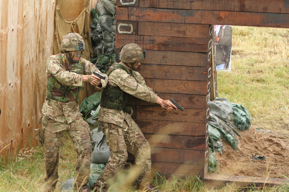 Royal Military Academy Sandhurst and West Point Cadets train together at US Army's 7th Army Joint Multinational Command at Grafenwoehr Training Area