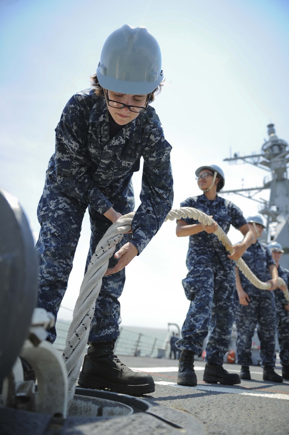 USS Forrest Sherman sea and anchor detail