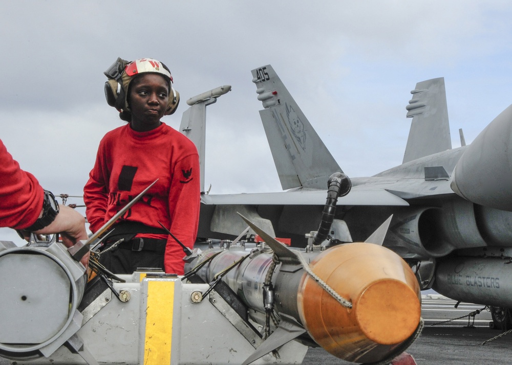 USS Ronald Reagan flight deck operations