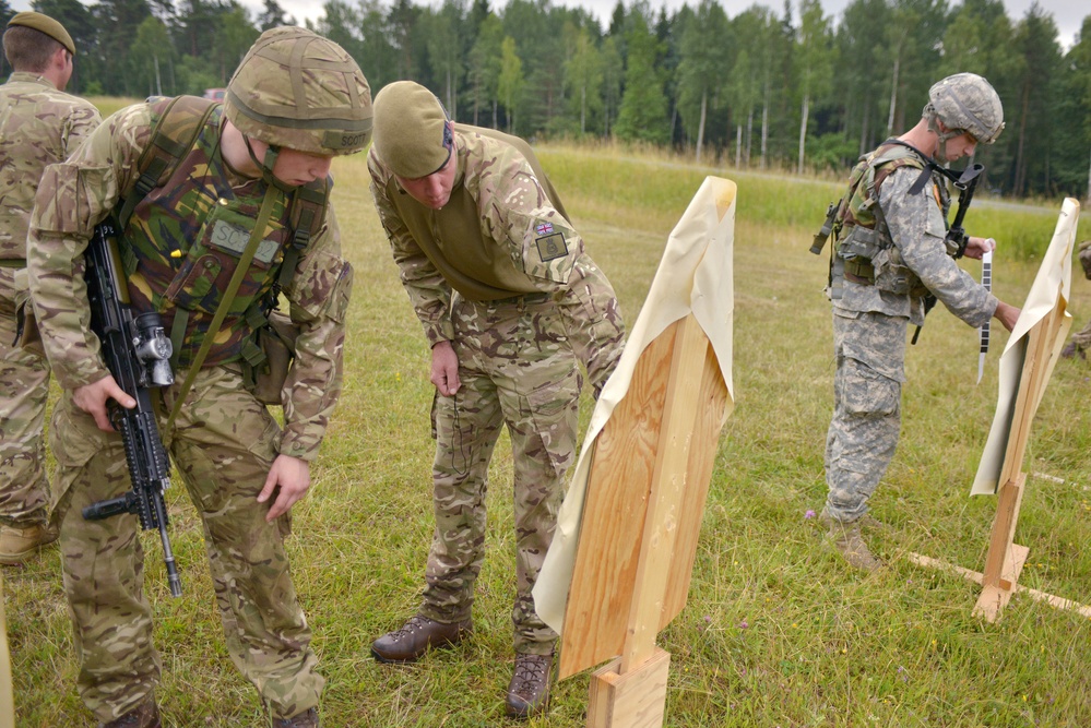 British Army Royal Military Academy Sandhurst trains on 7th Army Joint Multinational Training Command’s Grafenwoehr Training Area, Germany