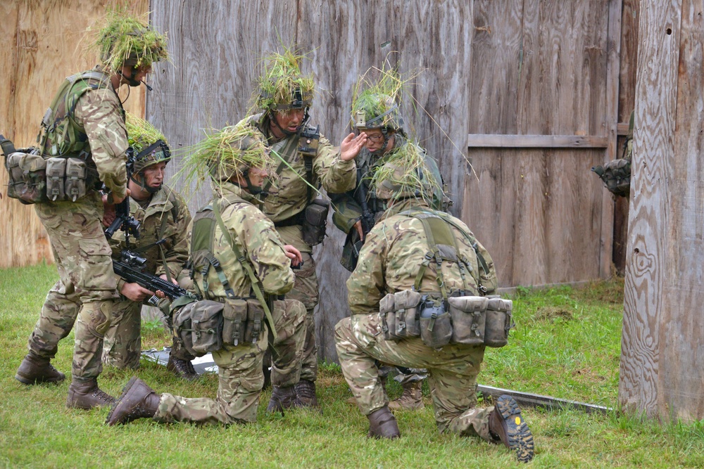 British Army Royal Military Academy Sandhurst  trains on 7th Army Joint Multinational Training Command’s Grafenwoehr Training Area, Germany