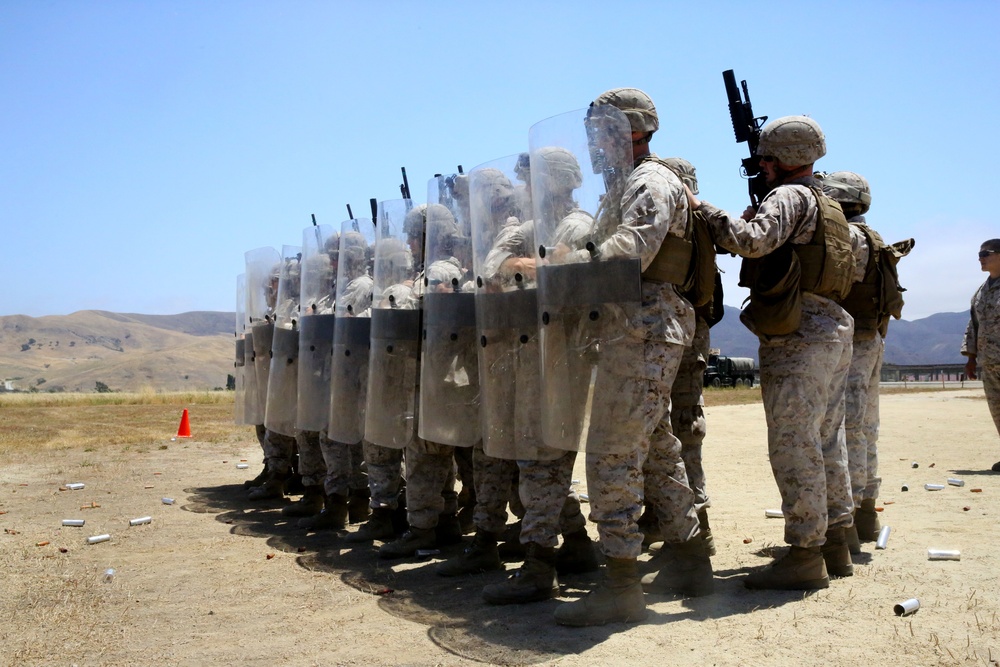 Marines conduct less than lethal training in preparation for South America transit