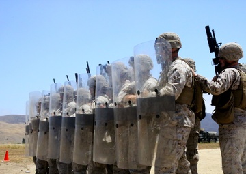 Marines conduct less than lethal training in preparation for South America transit