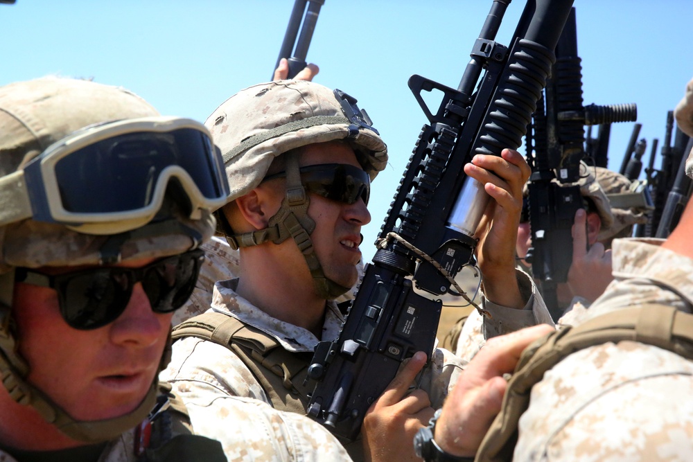 Marines conduct less than lethal training in preparation for South America transit