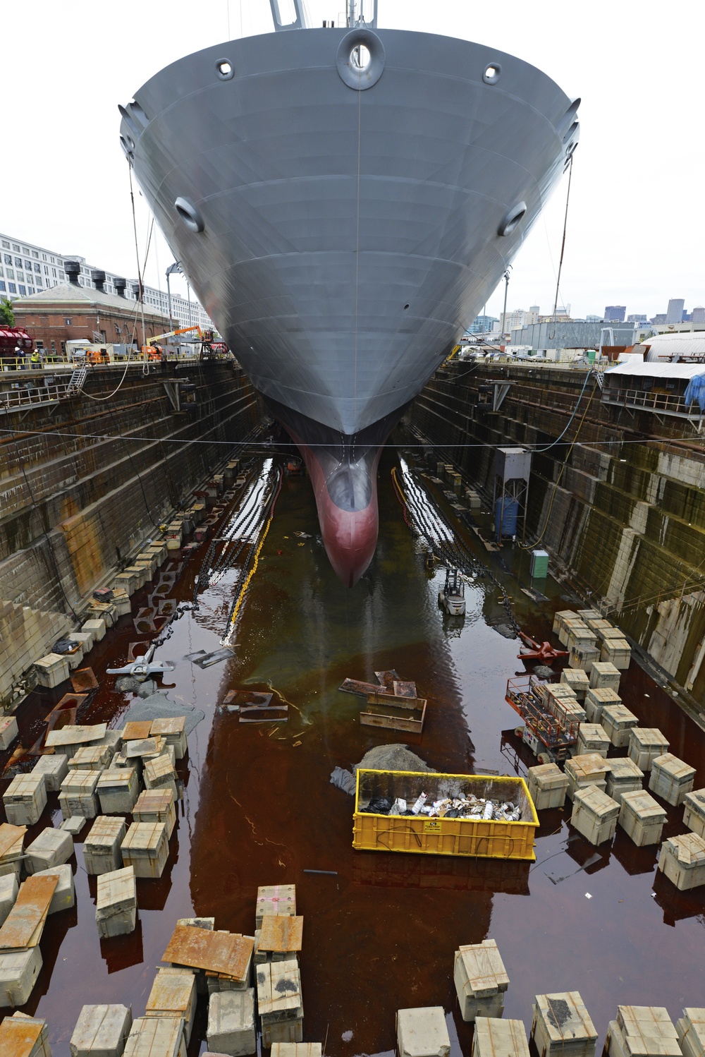 Coast Guard responds to oil spill in Boston dry dock, no oil in water