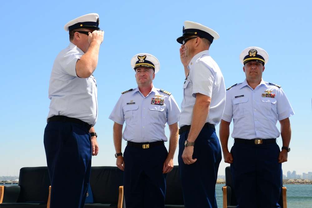 Coast Guard cutters exchange commanding officers