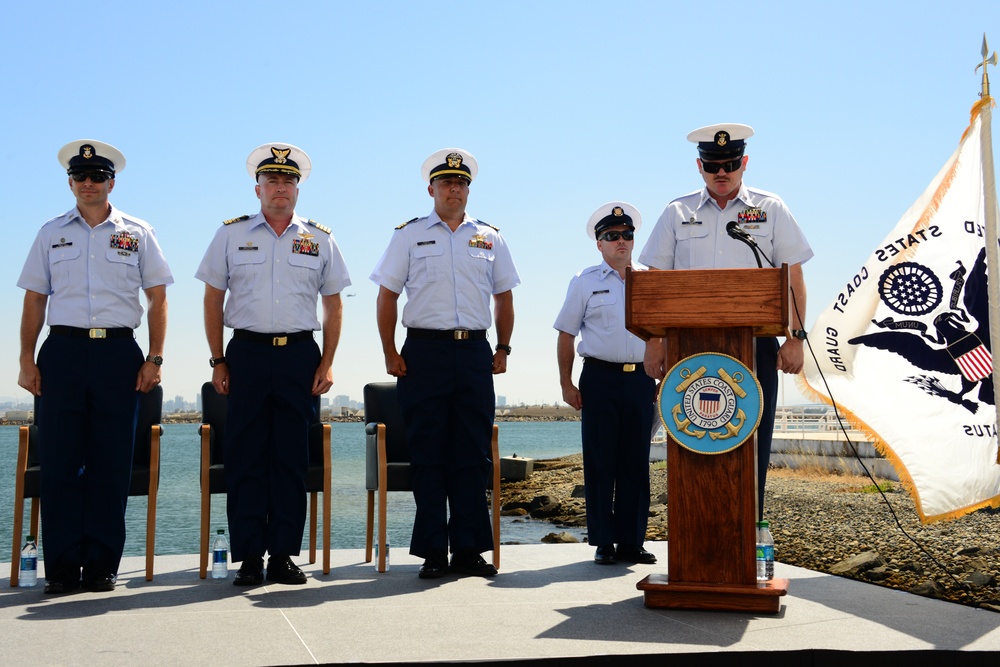 Coast Guard cutters exchange commanding officers