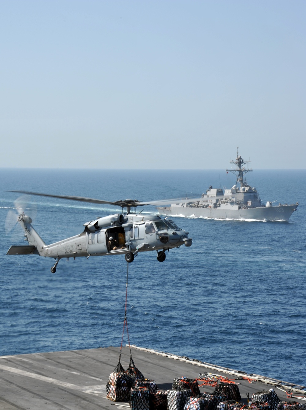 USS George H.W. Bush flight deck operations