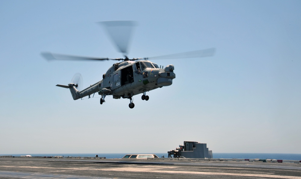 USS George H.W. Bush flight deck operations